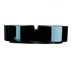 Arcoroc "Glass Ashtray Black, Dia: 6.6cms, H: 4cms"