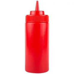 Traex Kitchenware SQUEEZE BATTER CLEAR CAP COLOUR RED.