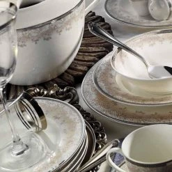 Kutahya Porselen SAN KUTAHYA PORCELAIN BONE KALIPSO 62 PIECE DINNER SET Crockery
