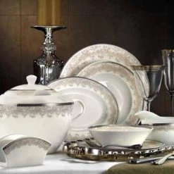 Kutahya Porselen SAN KUTAHYA PORCELAIN BONE KALIPSO 62 PIECE DINNER SET Crockery