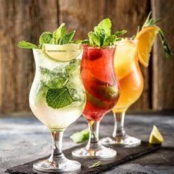 PASABACHE PASABAHCE CAPRI POCO HURRICANE GLASS - 13 1/4 OZ Tableware