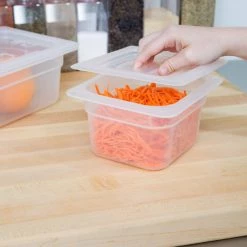 Cambro, GN 1/6 Polpropylene Lid And Drain Shelf , CLEAR