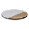 Overseas Traf Linkers WHITE MARBLE ROUND CHOPPING BOARD Tableware