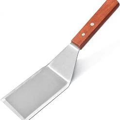 MM - Premium "WOOD HANDLE SQUARE END TURNER 5.25x3"" BLADE" Kitchenware