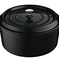 Lava Metal LAVA ROUND CASSEROLE MATT BLACK - (Ø)16 CM