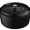 Lava Metal Kitchenware LAVA ROUND CASSEROLE MATT BLACK - (Ø)12 CM