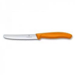 VICTORINOX TOMATO KNIFE SWISS CLASSIC WAVY ORANGE - 11 CM