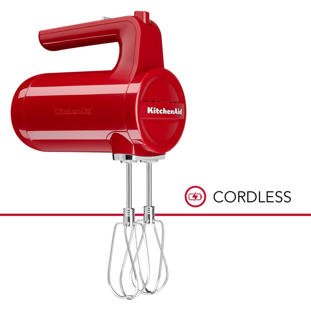 KITCHENAID CORDLESS HAND MIXER 5KHMB732 - EMPIRE RED Mixers & Attachments 3 KITCHENAID CORDLESS HAND MIXER 5KHMB732 - EMPIRE RED Mixers & Attachments