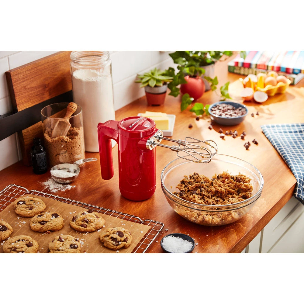 KITCHENAID CORDLESS HAND MIXER 5KHMB732 - EMPIRE RED Mixers & Attachments 5 KITCHENAID CORDLESS HAND MIXER 5KHMB732 - EMPIRE RED Mixers & Attachments
