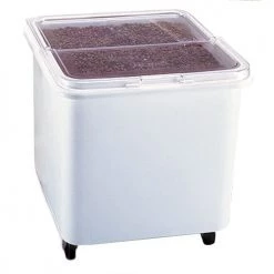 Kitchenware Rubbermaid Commercial Flat Top Ingredient Bin With Sliding Lid - White 109 Ltr