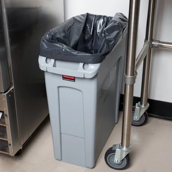 RUBBERMAID VENTED SLIM JIM® 16 GAL GRAY 3 RUBBERMAID VENTED SLIM JIM® 16 GAL GRAY