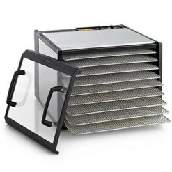 MM - Premium Excalibur 9-tray, Stainless Steel, 26hr Timer, Clear Door Food Dehydrator