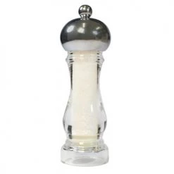 BISETTI SALT MILL ACRYLIC RED LAQUERED AND TOP CHROME PLATING + KNOB CHROME PLATING