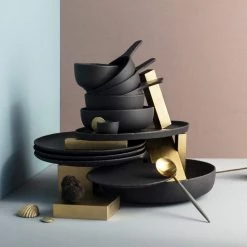 Revol Porcelain REVOL BASALT CASSEROLE WITH HANDLE