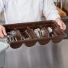 Cambro "POLYETHYLENE 4 COMPARTMENT CUTLERY BOX, DIA:28.9X52X9.5 CM."