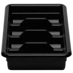 Cambro CAMBOX CUTLERY 4 COMP RG - BLACK