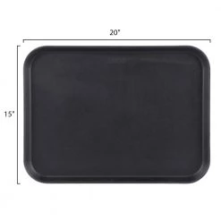 CAMBRO CAMTREAD RECTANGULAR TRAYS NON-SKID,COLOR:BLACK,DIM:51.5X38 CM Tableware