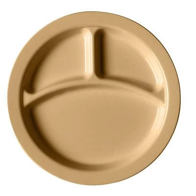 Cambro POLYCARBONATE 3-COMPARTMENT NARROW RIM PLATE DIA:22.9 Cm. 1 Cambro POLYCARBONATE 3-COMPARTMENT NARROW RIM PLATE DIA:22.9 Cm.