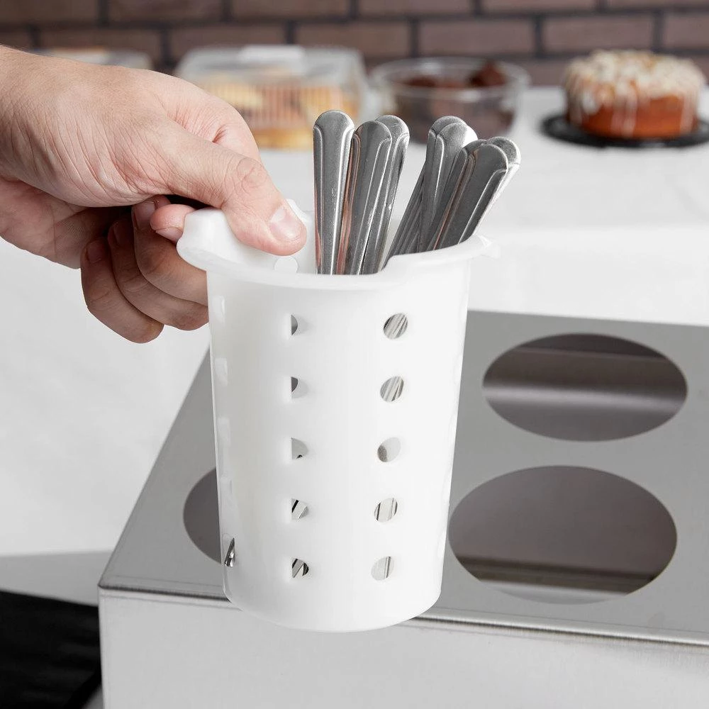 Cambro Cleaning And Hygiene FLATWARE CYLINDER WHITE 1 Cambro Cleaning And Hygiene FLATWARE CYLINDER WHITE