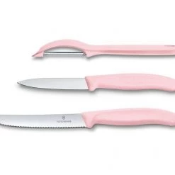VICTORINOX PARING KNIFE SET WITH PEELER, 3 PIECES - ROSE Kitchenware