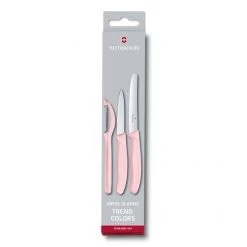 VICTORINOX PARING KNIFE SET WITH PEELER, 3 PIECES - ROSE Kitchenware