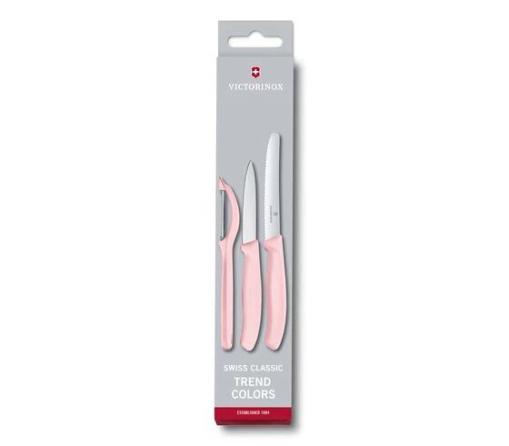 VICTORINOX PARING KNIFE SET WITH PEELER, 3 PIECES - ROSE Kitchenware 2 VICTORINOX PARING KNIFE SET WITH PEELER, 3 PIECES - ROSE Kitchenware