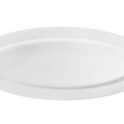 ROYALE PLAIN WHITE WIDE-RIMMED OVAL FISH DISH - 70 CM