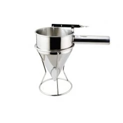 MM - Premium STAINLESS STEEL 201 OIL FUNNEL W/STAND, 5-1/3" (135MM) DIA