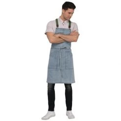 Chefwork BERKELRY XBACK URB BIB APRON,COLO:SKY BLUE