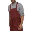 Chefwork UPTOWN CROSS BACK BIB APRON URBAN,COLOR:RED-NAVY Uniform