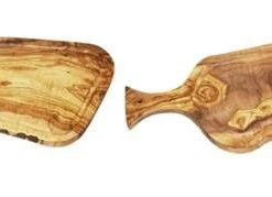 Olive Wood CHOPPING BOARD RUSTIC WITH GROOVE,DIM: L-40CM Tableware