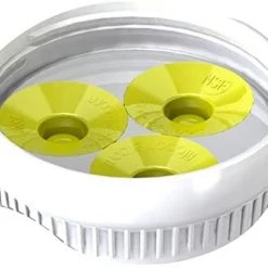 FIFO 3 Hole Portion Pal Dispensing Cap With Medium Yellow Valve Kitchenware