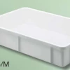 Gigan Plastics Kitchenware "TRANSPORT STACK TRAY, COLOR: WHITE, SIZE: 60x40x16cm"