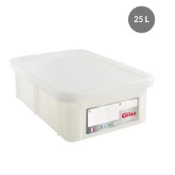 Gilac "RECTANGULAR CONTAINER WITH LID, COLOR: WHITE, CAPACITY: 25 L"