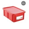 Gilac "RECTANGULAR CONTAINER WITH LID, COLOR: RED, CAPACITY 35 L, H"