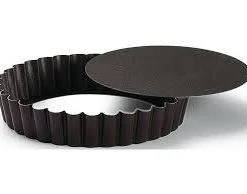Gobel ROUND FLUTED TART MOULD - LOOSE BOTTOM - NON STICK L: 100mm Kitchenware