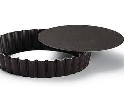 Gobel Kitchenware ROUND FLUTED TART MOULD - LOOSE BOTTOM - NON STICK L: 140mm