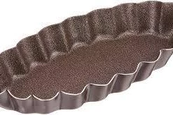 Gobel Kitchenware FLUTED OVAL BOAT MOULD - NON STICK L: 90mm H: 12mm