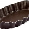 Gobel FLUTED OVAL BOAT MOULD - NON STICK L: 120mm H: 14mm