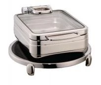 Golden Chafers Tableware LUXURY CHAFING DISHHAF SIZE-S/S STANDARD FRAME GLASS LIDCAP.