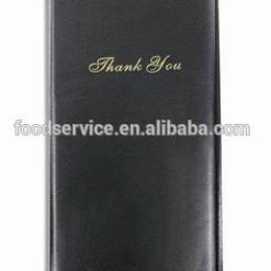MM - Premium "GUEST CHECK HOLDER BLACK 9""x5"", W/GOLD ""Thank You"" IMPRINT"