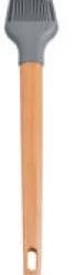 MM - Premium SILICONE BLADE UTENSILS W/ BEEHCH WOOD HANDLE, BRUSH , 11" (280MM)
