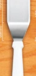 MM - Premium "WHITE PLASTIC HANDLE GRIDDLE SCRAPER 4.875x3"" BLADE" Kitchenware