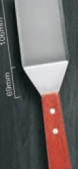 MM - Premium Kitchenware "WOOD HANDLE GRIDDLE SCRAPER 4.875x3"" BLADE"