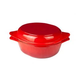 Lava Metal Kitchenware LAVA CAST BREAD POT RECTANGLE SIZE 24X27CM. - RED