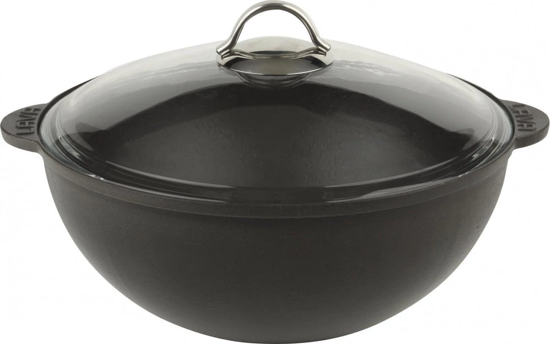 Lava Metal "ROUND DEEP CASSEROLE WITH GLASS LID DIA. 30 C., 6 LT." Kitchenware 1 Lava Metal "ROUND DEEP CASSEROLE WITH GLASS LID DIA. 30 C., 6 LT." Kitchenware