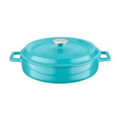 Lava Metal LAVA MULTI-PURPOSE FLAT PAN TURQUOISE - (Ø) 28 CM Kitchenware