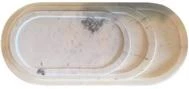 Overseas Traf Linkers TRAY,DIM:45.75X20.3X1.5,COLOR:WHITE MARBLE Tableware