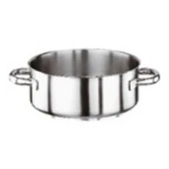 S/STEEL CASSEROLE POT 2 HANDLES PADERNO, DIAM: 40X14.5 CMS, CAPACITY 18 LTR