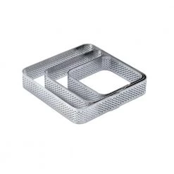 Pavoni SQUARE STAINLESS STEEL BAND ROUNDED CORNERS MONOPORTIONS, DIM: 8.5 X 8.5 X H 2CM Kitchenware
